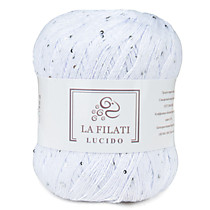 LA FILATI LUCIDO Хлопок с микропайетками Белоснежный