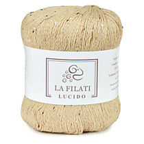 LA FILATI LUCIDO Хлопок с микропайетками Соломенный