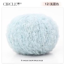 Пряжа букле Светло-голубой