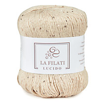 LA FILATI LUCIDO Хлопок с микропайетками Светло-бежевый