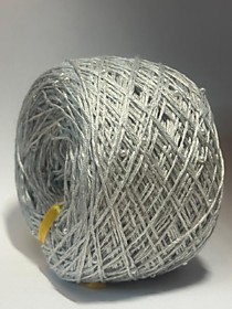 Хлопок с бисером Жемчужный