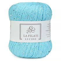 LA FILATI LUCIDO Хлопок с микропайетками Бирюзовый