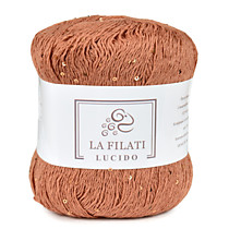 LA FILATI LUCIDO Хлопок с микропайетками Коралловый