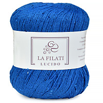 LA FILATI LUCIDO Хлопок с микропайетками Королевский синий