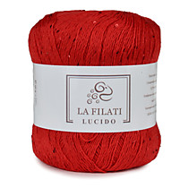 LA FILATI LUCIDO Хлопок с микропайетками Красный