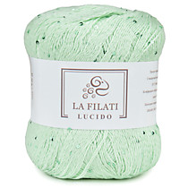 LA FILATI LUCIDO Хлопок с микропайетками Светлая мята