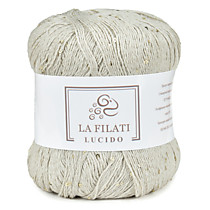 LA FILATI LUCIDO Хлопок с микропайетками Жемчужный